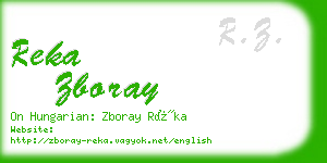 reka zboray business card